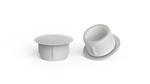 Masking cap for mounting holes D-12.0mm d-9.0mm S-6.4mm, RAL7035 (light grey)
