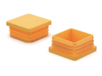 End cap for square profiles A-20mm B-20mm, 1.0mm-2.5mm, RAL1003 (signal yellow)