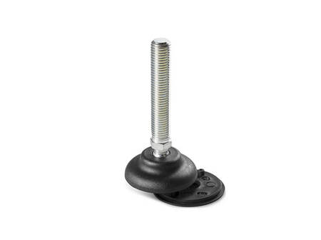 Anti-slip swivel foot, R15 D-60mm M16