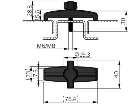 Double terminal clamp with M6 wing nut