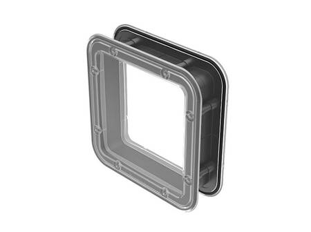 Inspection window square 223x223 mm, A-40 mm