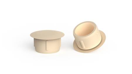 Masking cap for mounting holes D-16.0mm d-13.0mm S-8.5mm, RAL1015 (cream-beige)