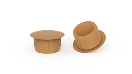 Masking cap for mounting holes D-8.0mm d-5.0mm S-5.0mm, RAL1011 (beige ochre)