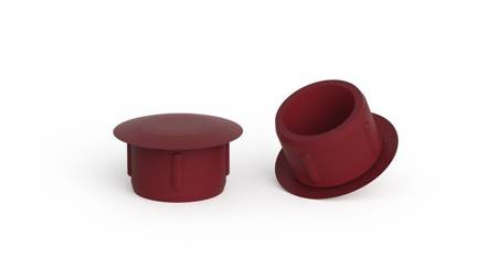 Masking cap for mounting holes D-8.0mm d-5.0mm S-5.0mm, RAL3004 (purple red)