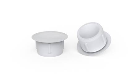 Masking cap for mounting holes D-8.0mm d-6.0mm S-5.4mm, color white.