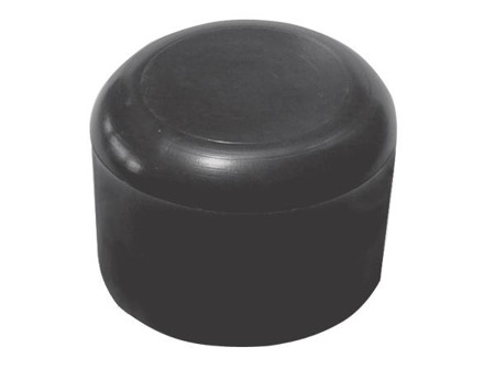 PVC pipe cap (soft) d-1.9-2.8mm h-8.5mm, black color