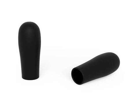 Smooth handle for PVC pipes (soft approx. 70° Shore A) A-14mm B-27mm L-130mm, black color