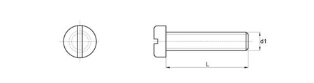 Śruba z łbem cylindrycznym soczewkowym z rowkiem M3 x 16mm, DIN EN ISO 1580 (DIN 85)