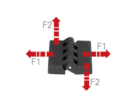 Zawias z trzpieniami gwintowanymi A-48mm Ia-30mm M5 x 15mm