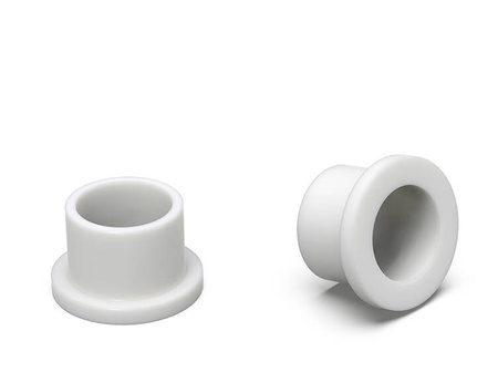 Flanschbuchse D-16mm d1-12mm d-10mm H-12mm h-2mm, Farbe natur.