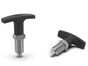 Stellstift ohne Verriegelung, mit T-Griff, Feingewinde, aus Edelstahl d-20