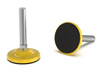 Swivel foot made of galvanized steel, non-slip D-50mm, M12 x 75mm