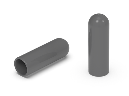 PVC-Schutzkappe (weich ca. 70° Shore A) A-38mm L-53,0mm, RAL7004 (signalsgrau)