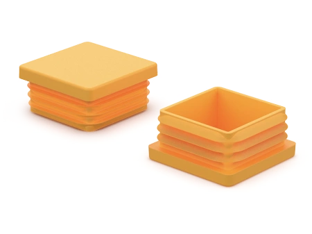 End cap for square profiles A-20mm B-20mm, 1.0mm-2.5mm, RAL1003 (signal yellow)