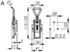 Draw latch with holes, Type A, galvanized steel