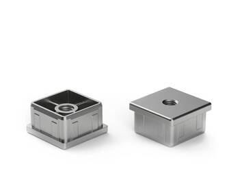 Square plug with thread made of zinc alloy A-30mm (29.8-1 11/64") d1-M10x18mm 2.0mm