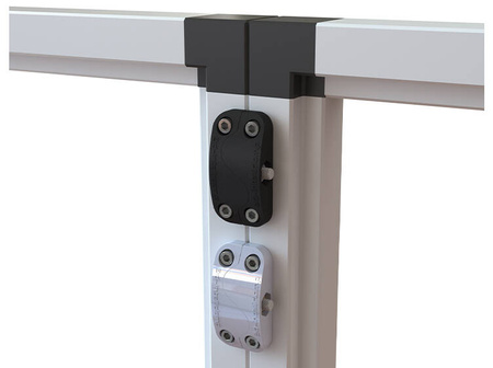 Verbindungsstück für Sektionen 40x80mm silberfarben.