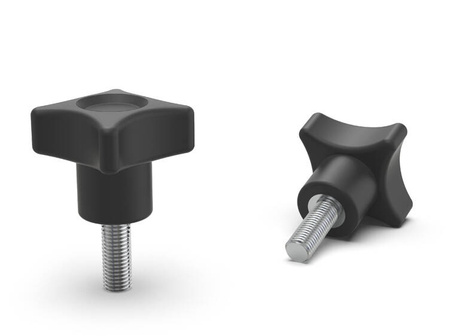 Cross knob with threaded stud D-32mm M8 x 30mm