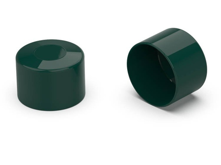 Fence post cap, round d-41.7mm h-24.4mm, green color