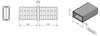 Simple connector for rectangular profiles A-60mm B-30mm 2mm
