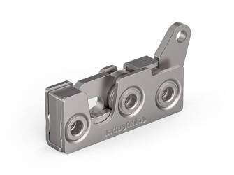 Rotary latch with parallel lever, two-stage, silent, M6, right, no catch