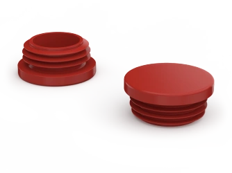Zaślepka do profili okrągłych D-42mm, 1,0mm-2,5mm, RAL3000 (czerwony ognisty)