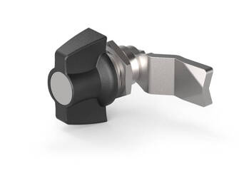 Quarter-turn latch with a butterfly handle made of ZnAl, no master key, 4 / 45