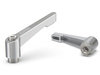 Adjustable lever made of chrome-plated zinc alloy, with a stainless steel threaded insert and metal button L-74; d1-6.