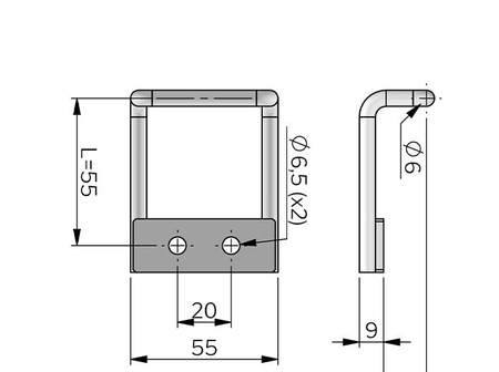 Latch lock, universal, zinc alloy, chrome, screws, different keys, without catch