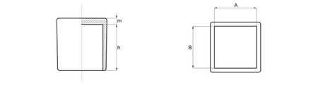 Overlay for square profiles A-30mm B-30mm