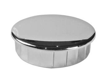 Chromovaná lesklá krytka pro kulaté profily D-22mm, 1,5mm