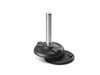 Swivel foot with mounting holes, wrench flat, and anti-slip pad, R15 D-105mm M20