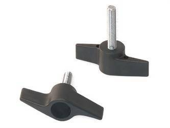 Flügelknopf mit in Kunststoff eingelassener Schraube D-52mm M8 x 25mm