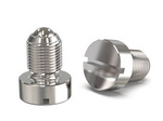 Threaded ball plunger with flange, made of stainless steel, with a screwdriver slot H-8mm, d1-M5