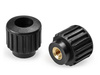 Knurled knob with through-threaded bushing D-17.5mm M5