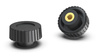 Otočný knoflík s drážkovaným rukávem D-22,5mm M6