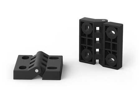 Hinge with elongated holes, mixed adjustment A-64mm I-40mm d1-6.5mm