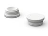 Kappe für runde Profile D-76,2mm, 2,9mm-4,0mm, Farbe weiß.