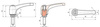 Verstellbarer Hebel EUROMODEL mit Gewindestift und Knopf R-94mm M8 x 50mm