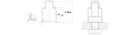 Schutzkappe für Schrauben und Muttern, Typ 3 H-62,0mm M45