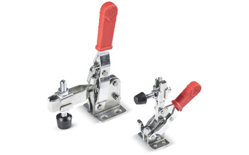 Vertikální rychloupínací svěrka s vodorovnou přírubou a vertikálním přítlačným prvkem Ht-140mm, F1-120kg