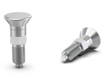 Locking pin without lock, with fine thread, made of galvanized steel D-22.5; d1-5; SW-12