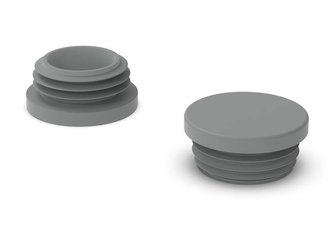 Zaślepka do profili okrągłych D-30mm, 2,5mm-4,5mm, RAL7042 (szary jasny)