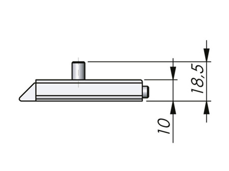 Spring latch with handle, fixed top, for 7.8mm screws GD-Zn