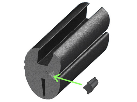 Füllprofil für H-Dichtung, EPDM, Größe 2, 50 m