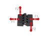Zawias z tulejami gwintowanymi A-78mm I-42mm M8