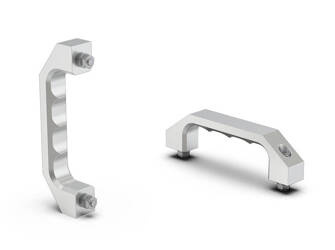 Uchwyt pałąkowy masywny, z aluminium, z otworami przelotowymi M6 x 25, L - 146