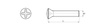 Lens head countersunk screw with a cross recess M6 x 50mm, DIN 966