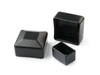 Fence post cap, square A-60mm B-60mm h-21mm, black color.