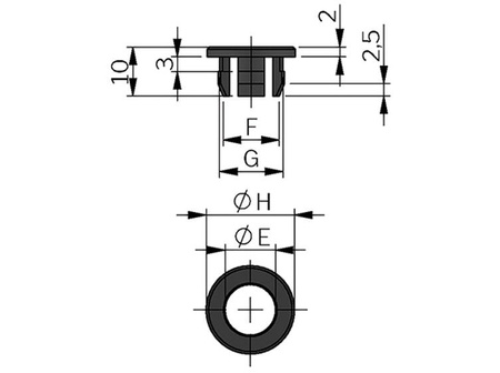 Prowadnica rygla okrągłego 10 mm, G-12,9 mm